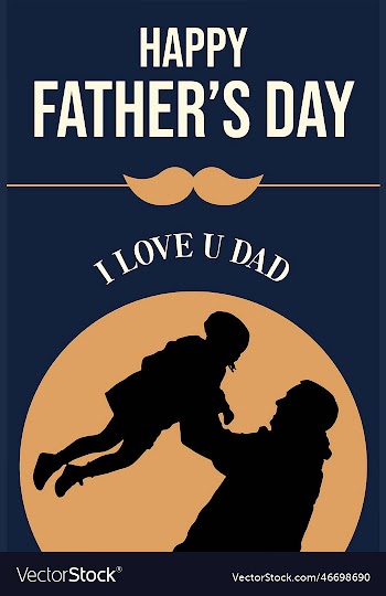 happy father day poster design template i love you