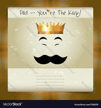 Happy Fathers day background or card vector image