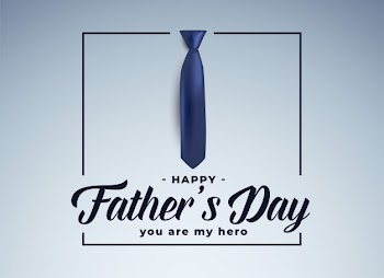Happy fathers day greeting with realistic tie Free Vector