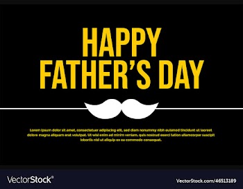 happy fathers day typography banner fathers day