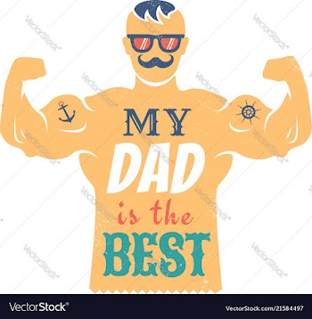  					Happy fathers day vector image														