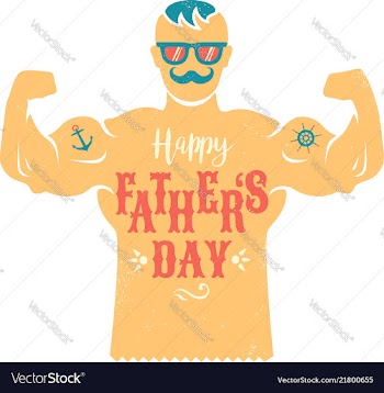  					Happy fathers day vector image														