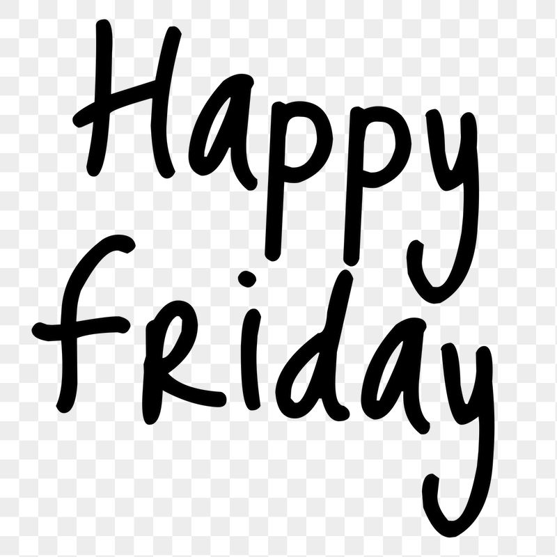 Happy friday word png, simple | Free PNG - rawpixel