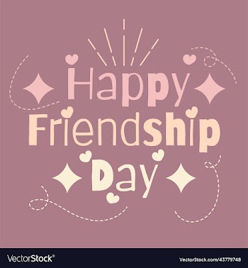happy friendship day hand draw lettering