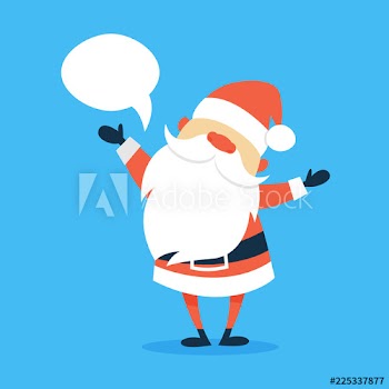 Happy funny Santa Claus in red clothes