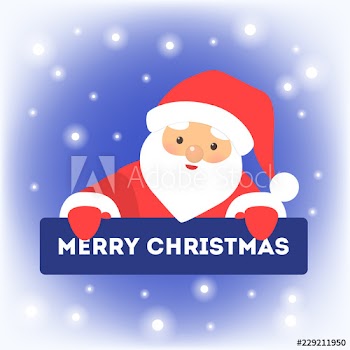 Happy funny Santa Claus in red clothes