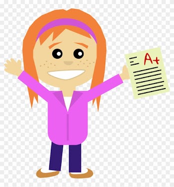 Happy Girl Student Clipart - Happy Student Clipart