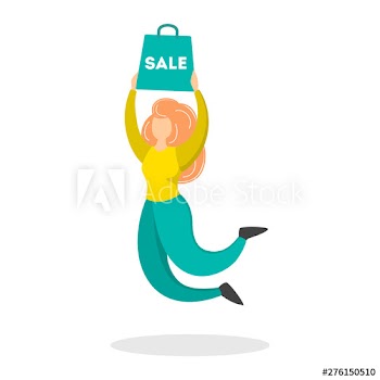 Happy girl with shopping bag