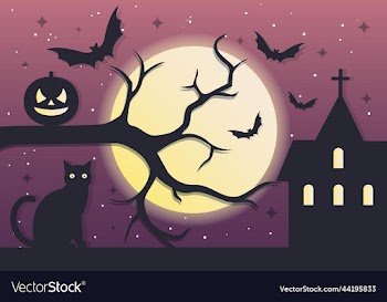 happy halloween background with carved