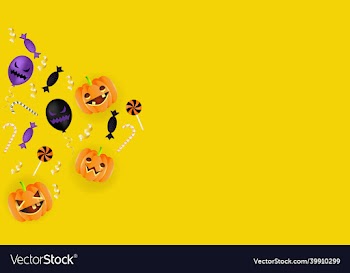 happy halloween background with halloween elements