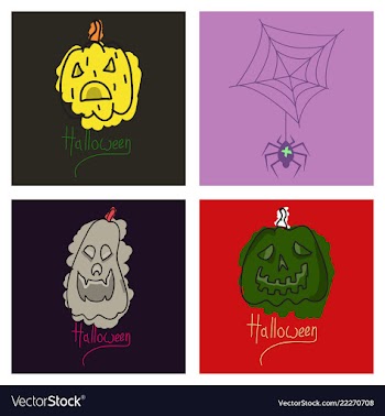 Happy halloween design elements halloween design vector image