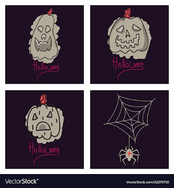 Happy halloween design elements halloween design vector image