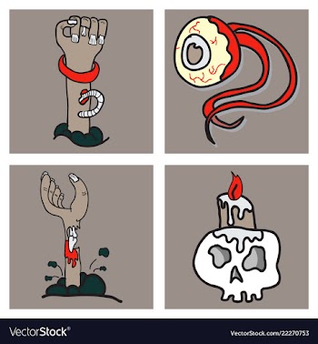 Happy halloween design elements halloween design vector image