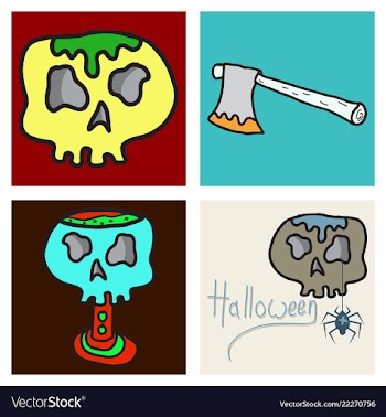 Happy halloween design elements halloween design vector image