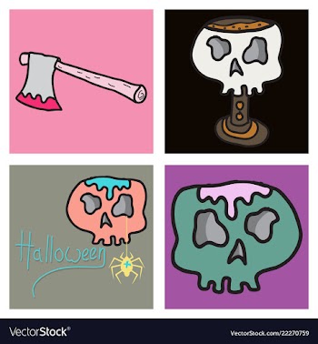 Happy halloween design elements halloween design vector image