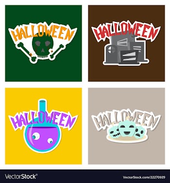 Happy halloween design elements halloween design vector image