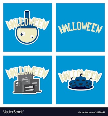 Happy halloween design elements halloween design vector image