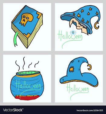Happy halloween design elements halloween design vector image