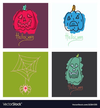 Happy halloween design elements halloween design vector image