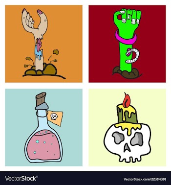 Happy halloween design elements halloween design vector image