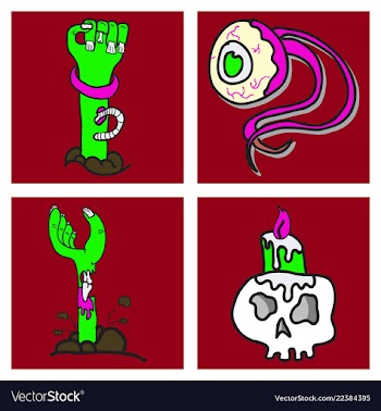 Happy halloween design elements halloween design vector image