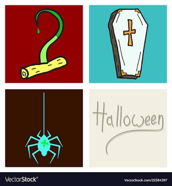 Happy halloween design elements halloween design vector image