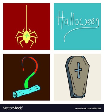 Happy halloween design elements halloween design vector image