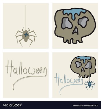 Happy halloween design elements halloween design vector image
