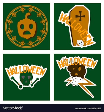 Happy halloween design elements halloween design vector image