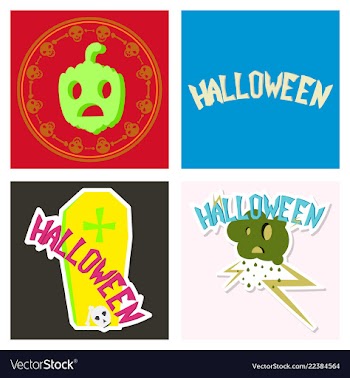 Happy halloween design elements halloween design vector image