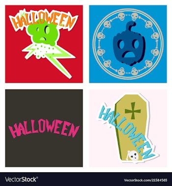Happy halloween design elements halloween design vector image