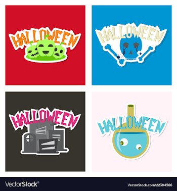 Happy halloween design elements halloween design vector image