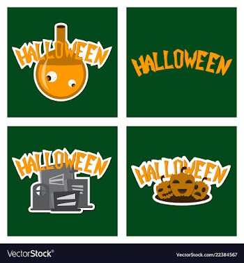 Happy halloween design elements halloween design vector image