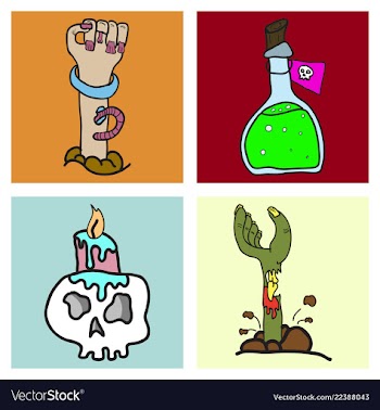 Happy halloween design elements halloween design vector image
