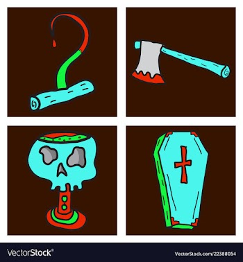Happy halloween design elements halloween design vector image