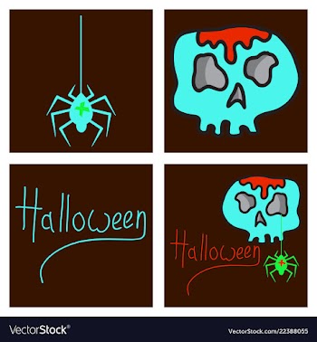 Happy halloween design elements halloween design vector image