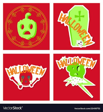 Happy halloween design elements halloween design vector image