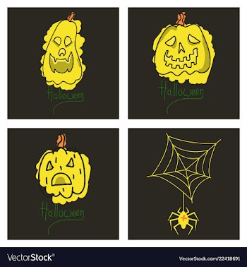Happy halloween design elements halloween design vector image