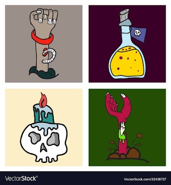 Happy halloween design elements halloween design vector image