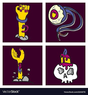 Happy halloween design elements halloween design vector image