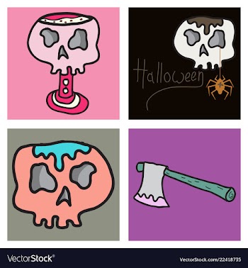 Happy halloween design elements halloween design vector image