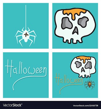 Happy halloween design elements halloween design vector image
