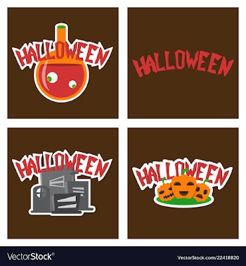 Happy halloween design elements halloween design vector image