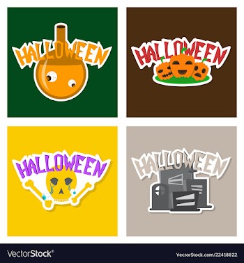 Happy halloween design elements halloween design vector image