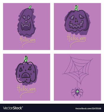 Happy halloween design elements halloween design vector image