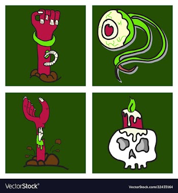Happy halloween design elements halloween design vector image