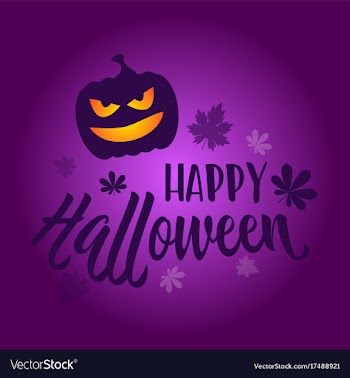 Happy halloween greeting card vector image