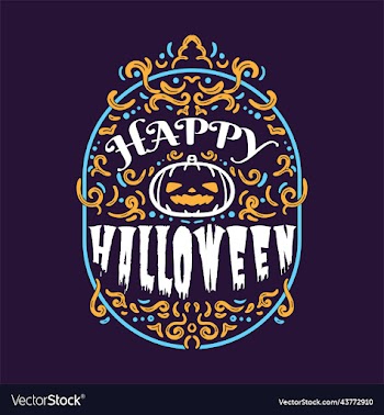 happy halloween lettering design