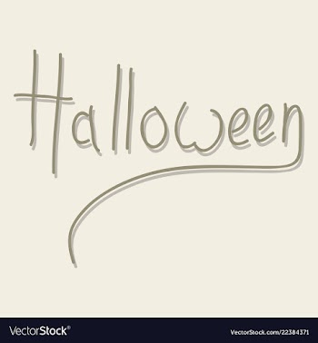 Happy halloween lettering holiday calligraphy for vector image