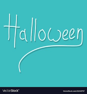 Happy halloween lettering holiday calligraphy for vector image